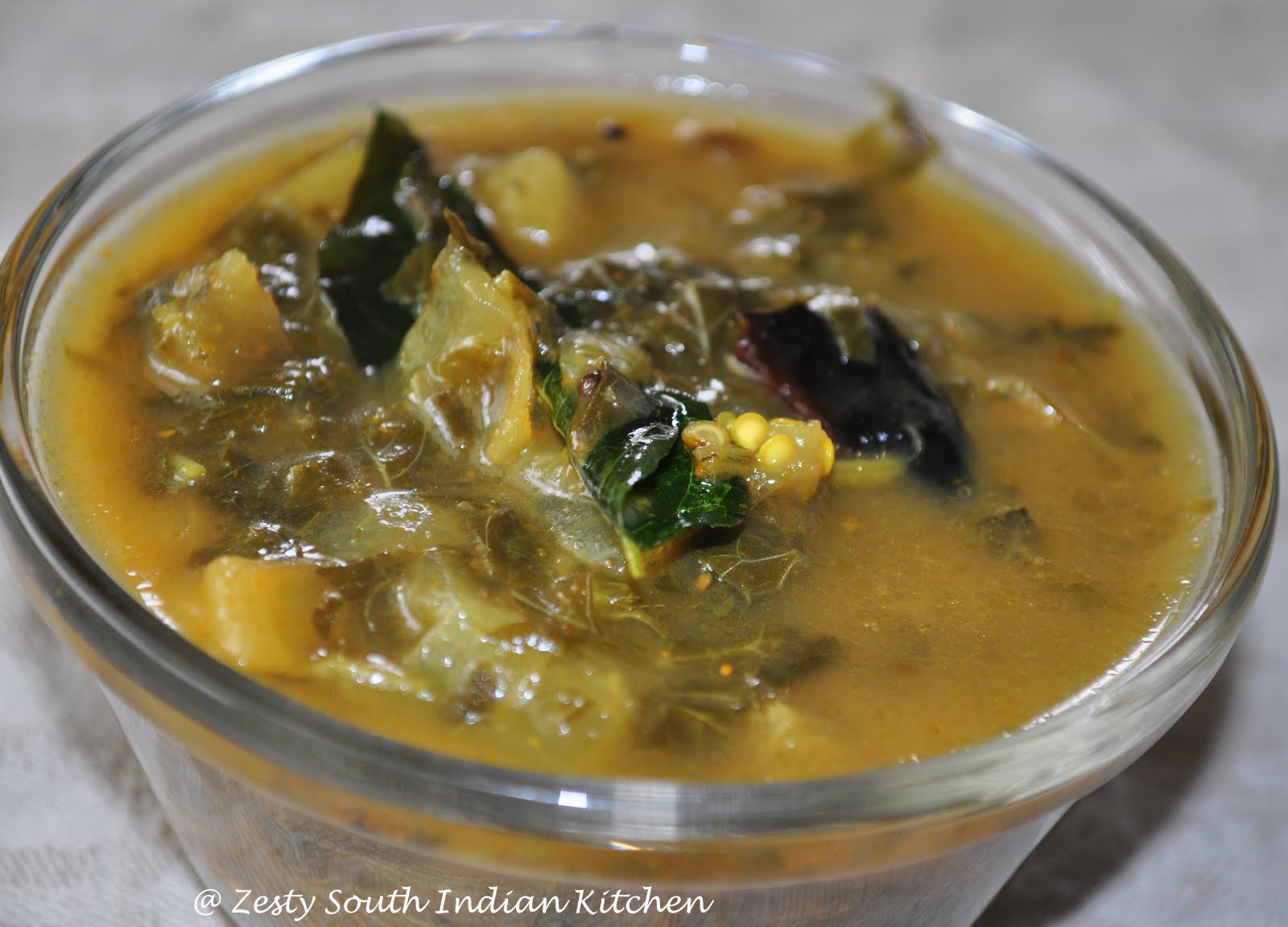 Cheera pulinkari /Spinach in tamarind gravy Zesty South Indian Kitchen