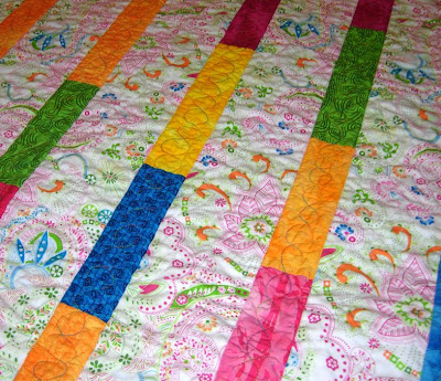 Beaded Curtain quilting detail