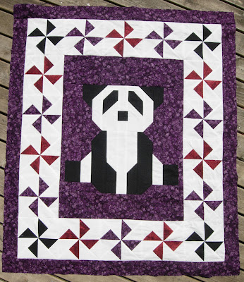 Purple Patchwork Panda top