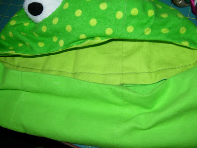 stitchin the new bottom to the original top