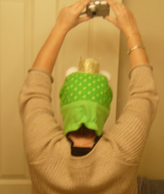 me modeling the better fitting hat