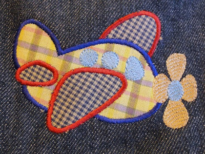 airplane embroidery