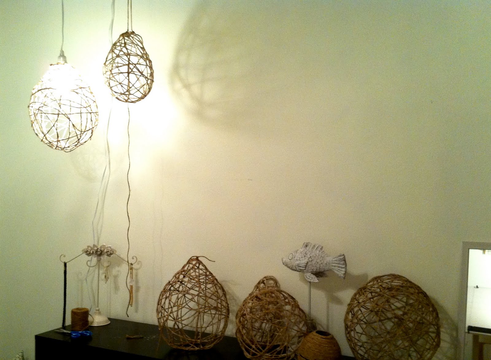 design devotee DIY Jute String Chandeliers