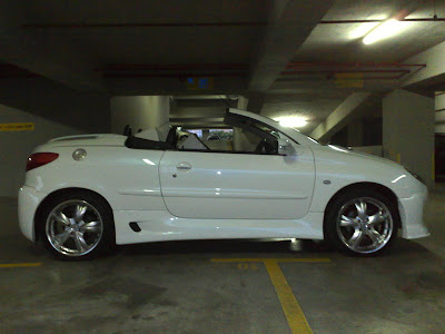 Full bodykit pearl white with sports rims new'angel' eyes front light and