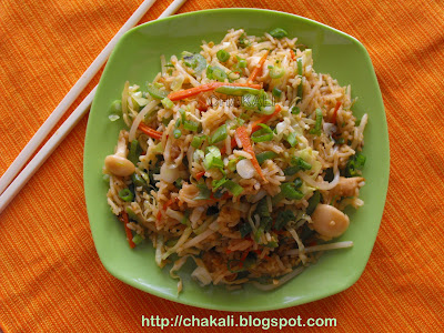 veg fried rice, indo-chinese fried rice recipe, how to make fried rice at home