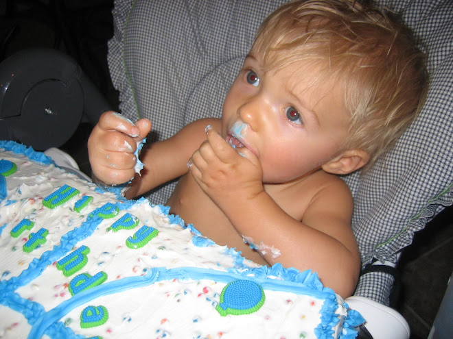 Yummy he liked the cake