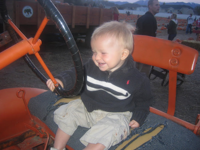 Krew driving the tractor