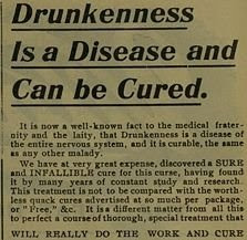 alcoholism is a disease and can be cured