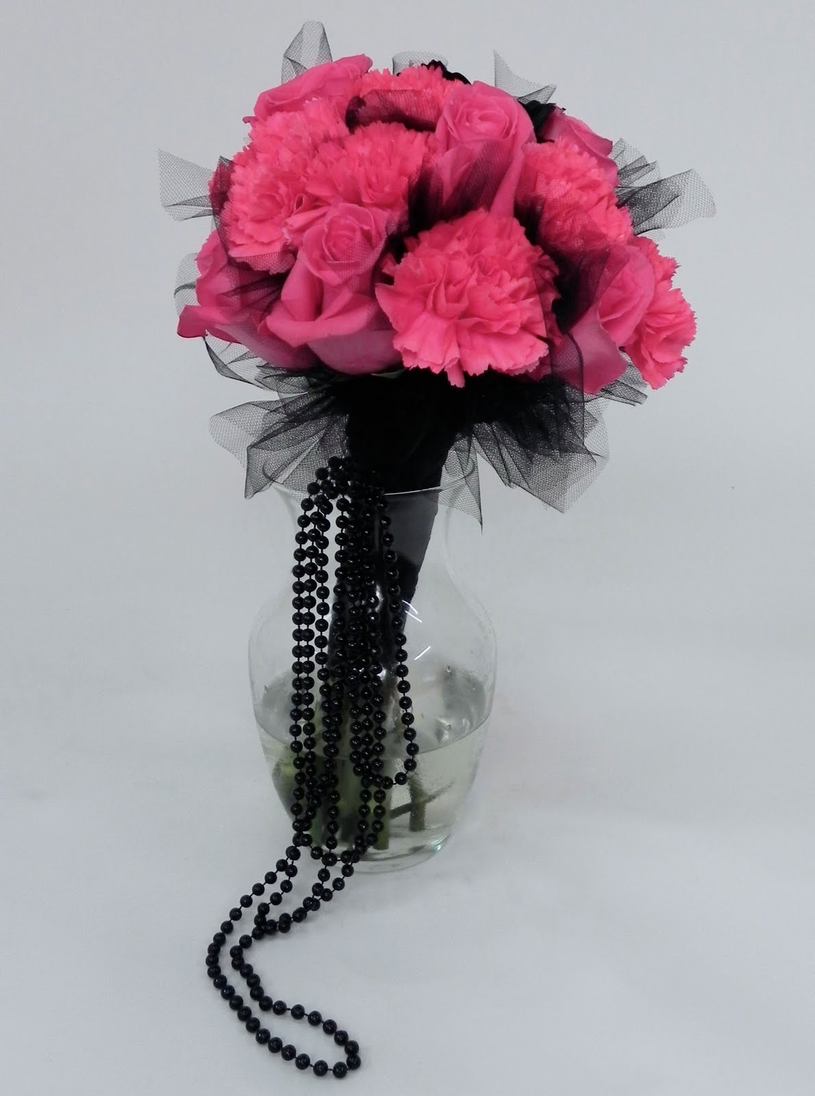 Pink And Black Wedding Centerpieces