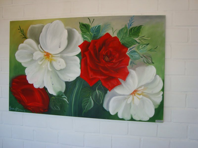 Videos Aulas de Pinturas em telas, quadros - Fotos De Pinturas Em Telas De Flores