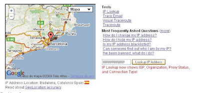 Mapa localización IP