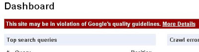 Google Webmaster blog di ban