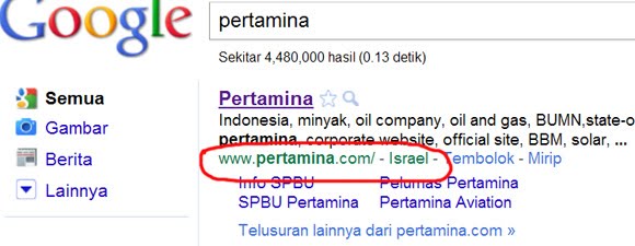 situs pertamina israel