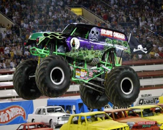 A Monster Truck in one of the