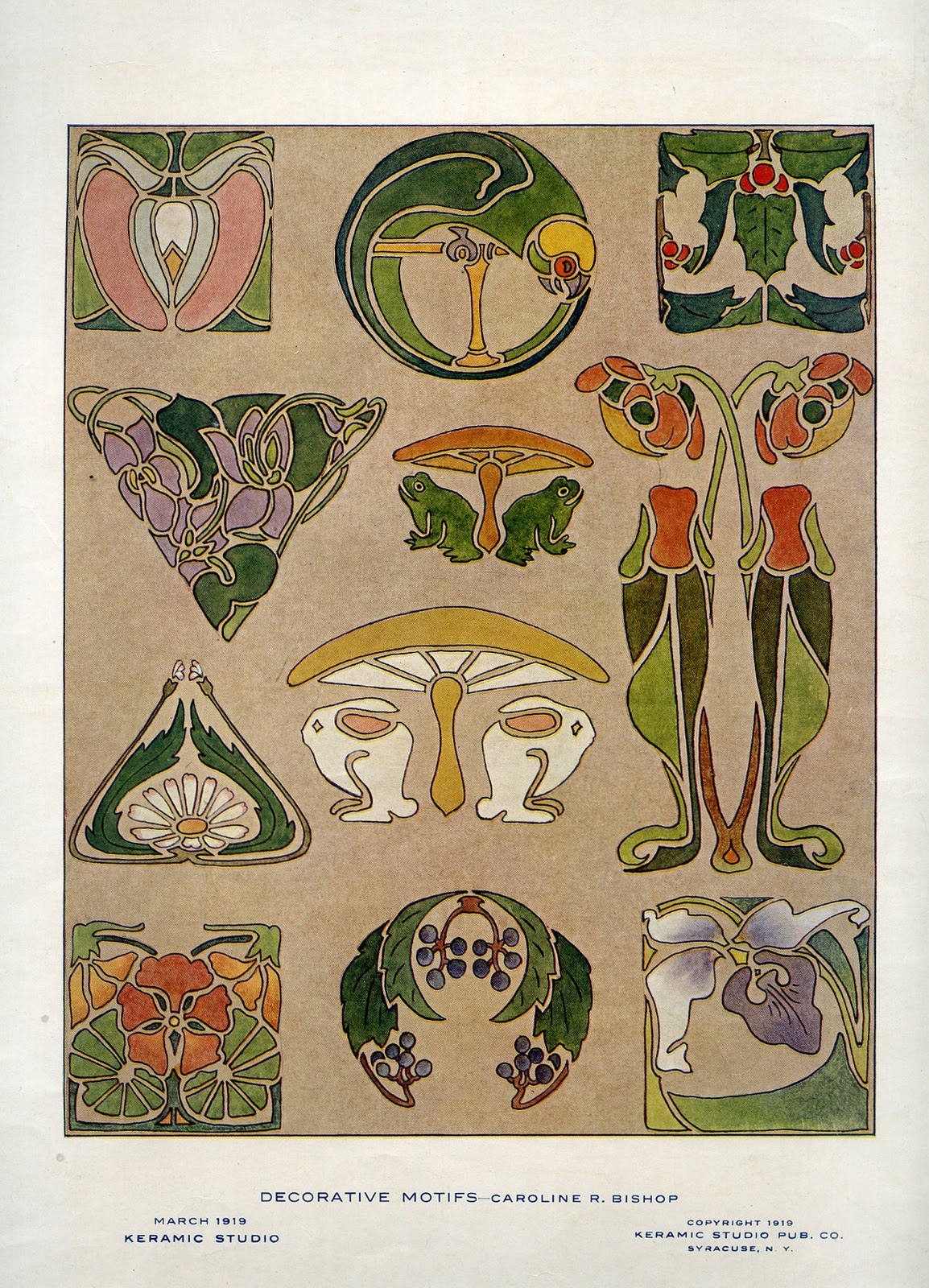 Keramic Studio Magazine a collection 1919 March Caroline R.