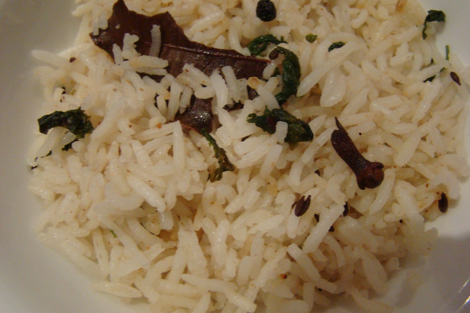 palate corner jeera rice seasoned with garam masala