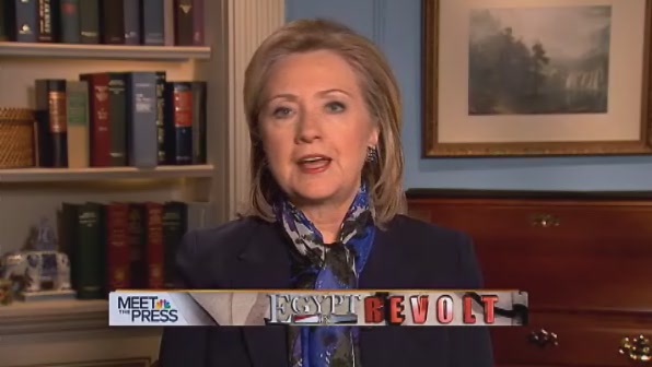 HRC Secretary of State interview Egypt Mubarak NBC News State Department DC