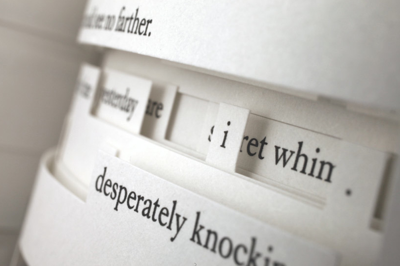 drawdrawdraw die cut book / visual writing