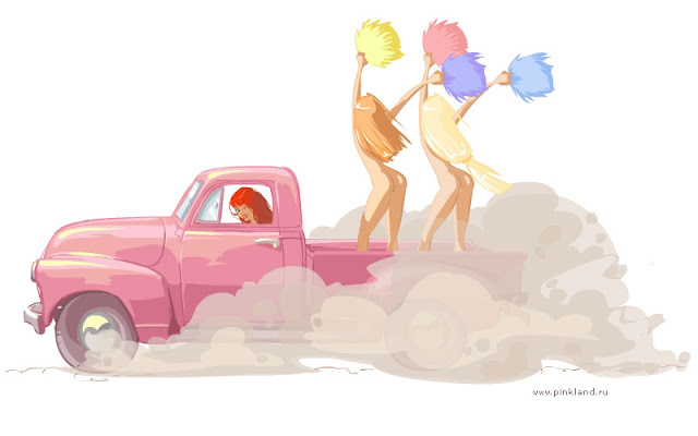 Pinka pin up cartoon girl