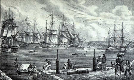 Malta Harbour, Thunderer, Howe, Ganges, Vanguard, Wasp & Impregnable Malta Harbour, Thunderer, Howe, Ganges, Vanguard, Wasp & Impregnable