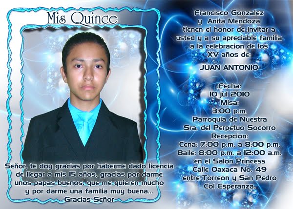 fondo para invitaciones de 15 años