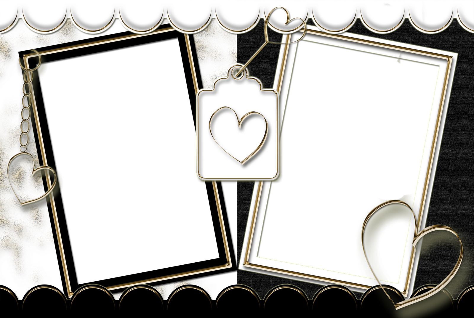 Double Heart Frame Transparent Double Heart Frame Transparent