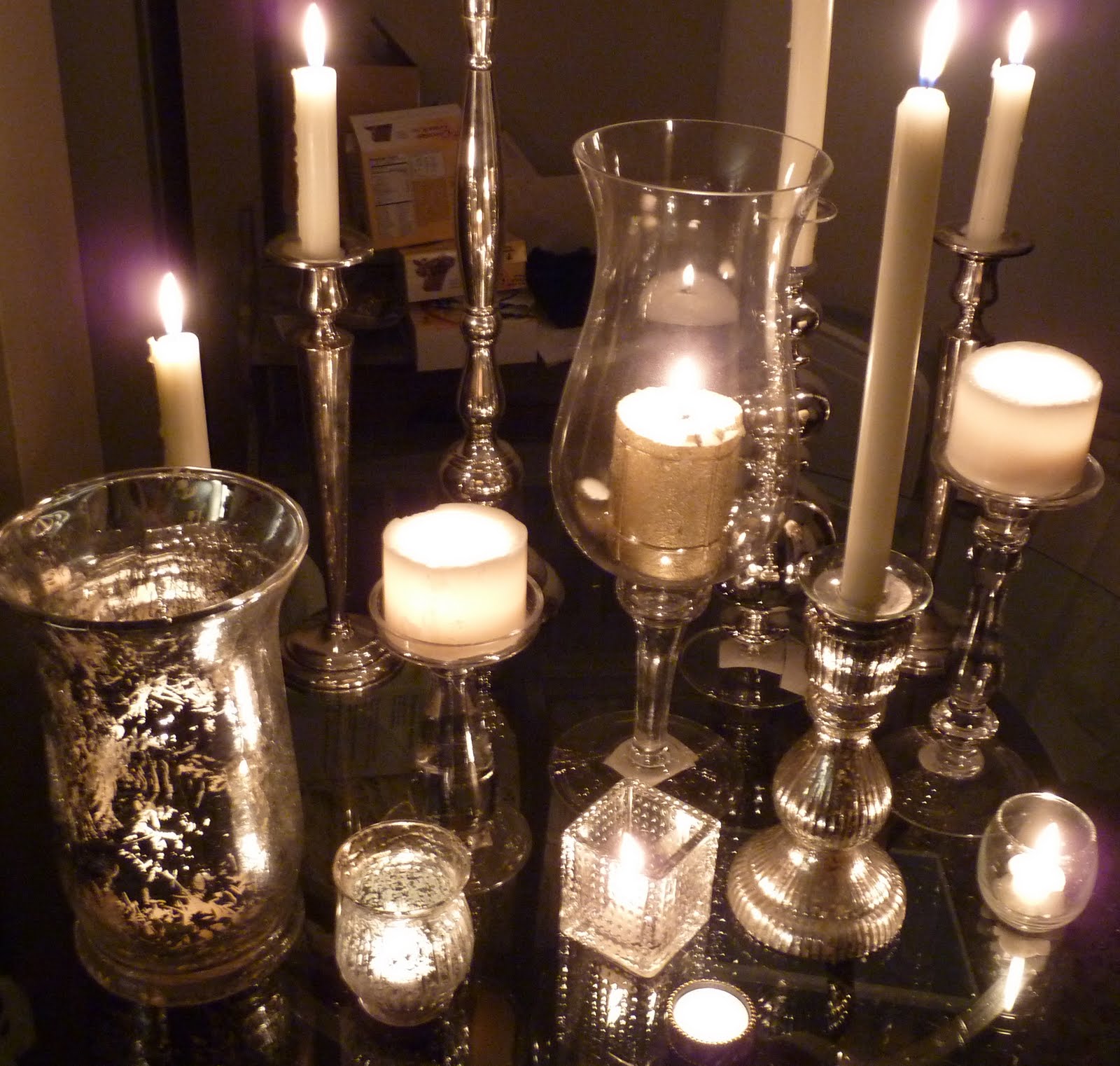 Madeira Linen Collector Silver + Glass + Candles ==> Make a Wow