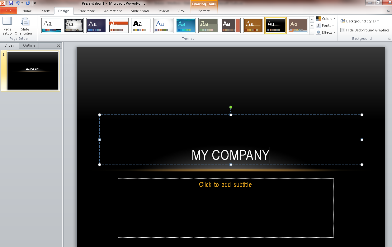 theme for powerpoint 2010