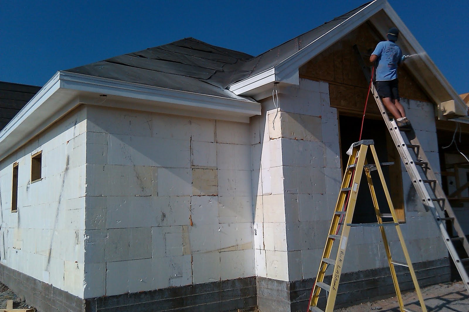 Rick & Lori 08292010 Painting eaves and soffits