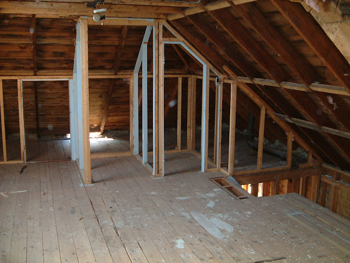 Attic - another view with the interior gutted