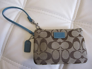 coach wristlets blue
