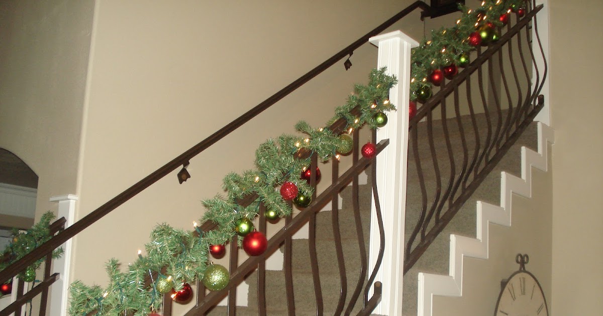 Do it Yourself Duo garland banister revamped