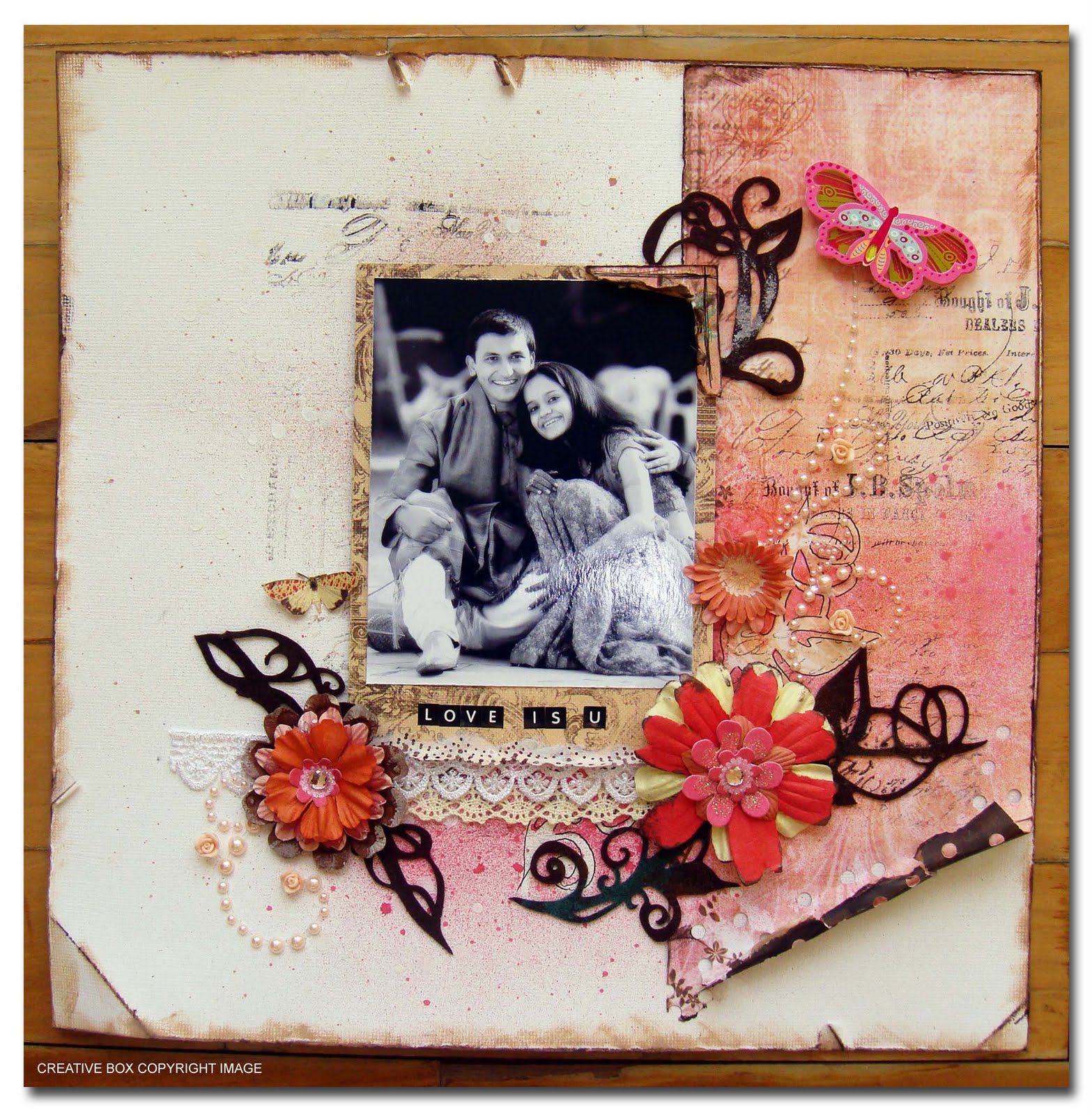 Creative Box* Romantic Scrapbook Layout