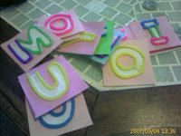 lots of letters outlined