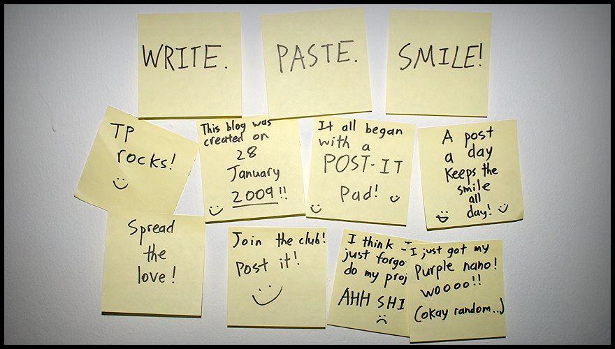 Write! Paste! Smile!