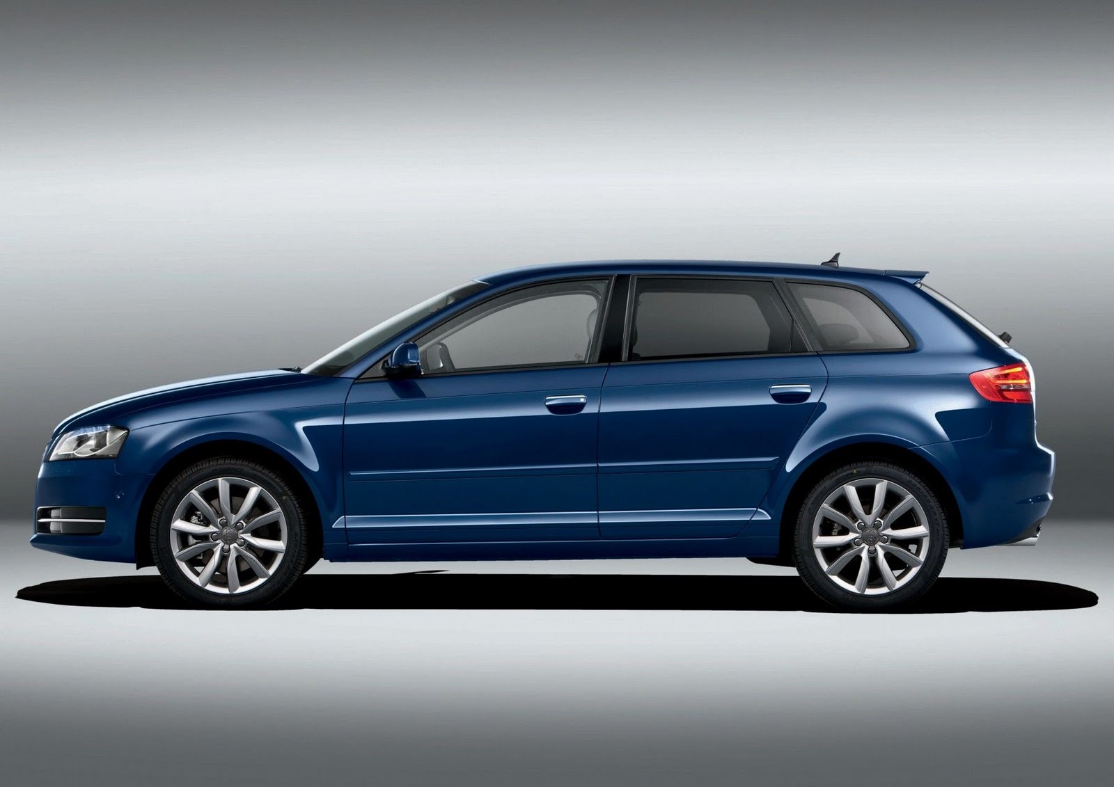 Blue Audi Sedan
