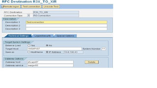 Use TCode SM59 to create RFC