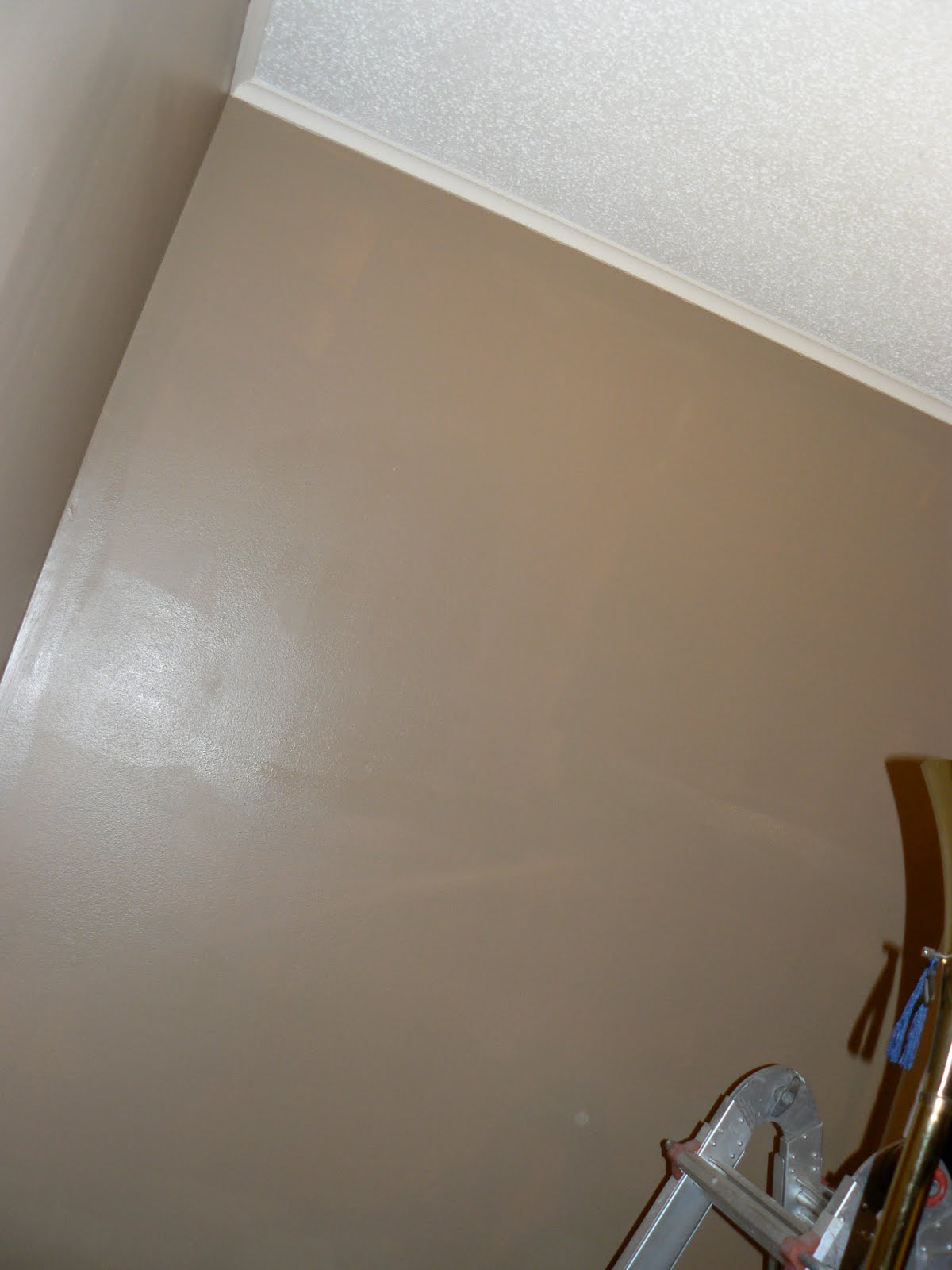 Cottage Living Room as it sits tonight. One coat of Toffee Crunch title=