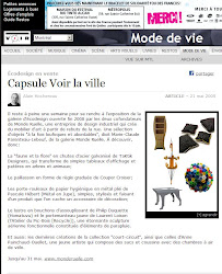 Article dans journal "VOIR" - mai 2009