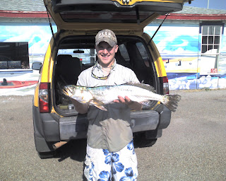 This morning. Ryan Harris caught this nice 30' Trout on a pearl