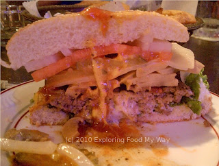 Side Shot of Mushroom Swiss Burger Side Shot of Mushroom Swiss Burger