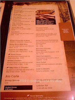 Arnie's Steak House Menu Page 3 Arnie's Steak House Menu Page 3