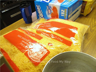 Large Bags of Shredded Cheddar Cheese