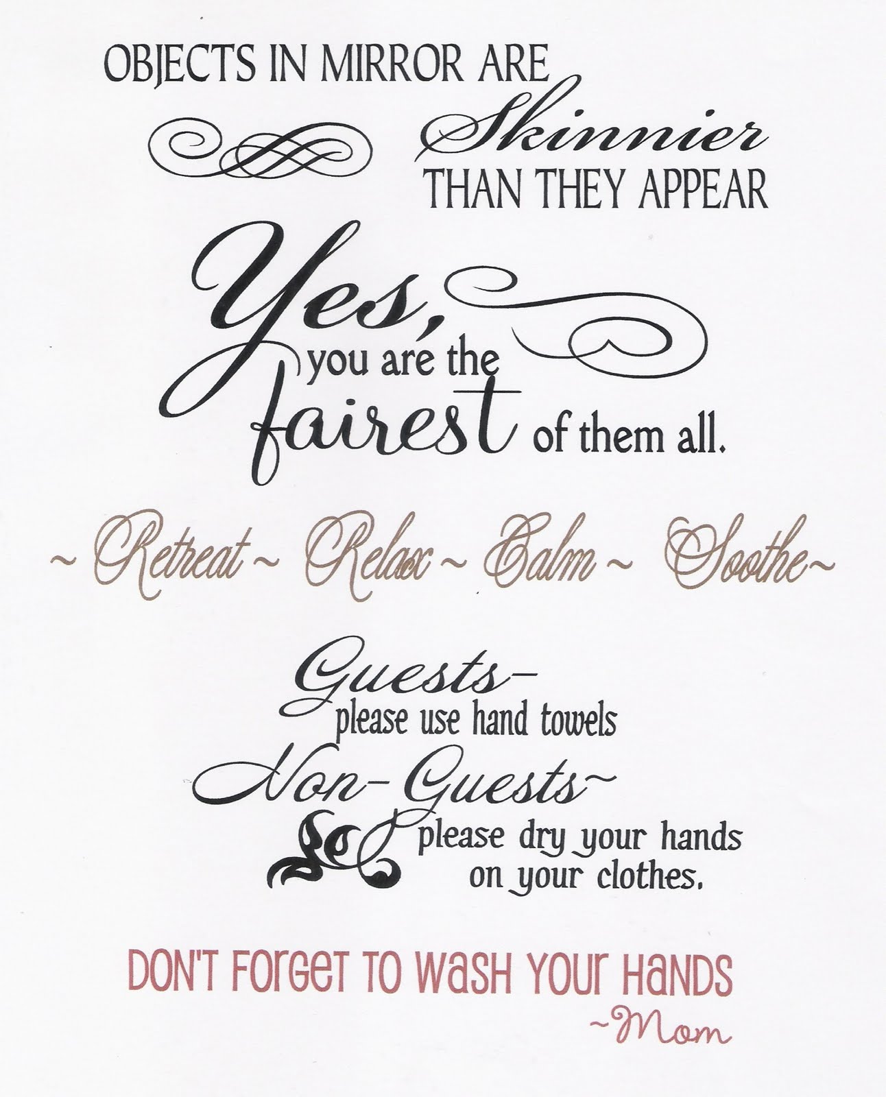 Whatever You Say Splish Splash Bathroom Sayings