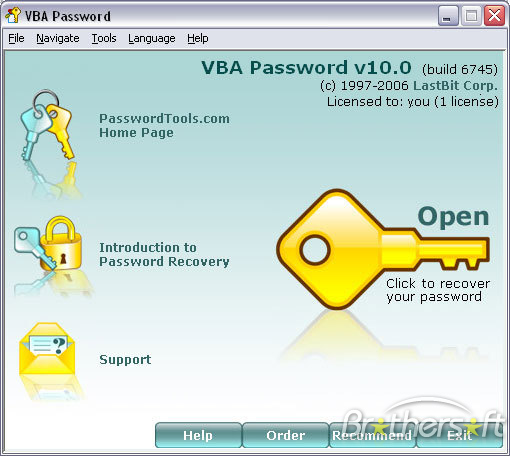 Reset VBA Password Home Page