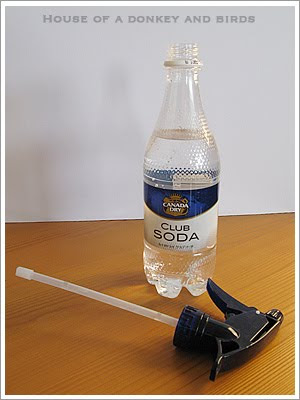 炭酸水の写真 炭酸水で窓磨き