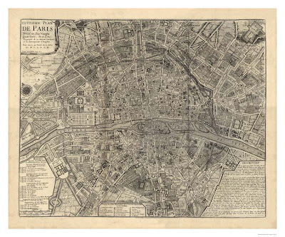 Vintage Paris Map