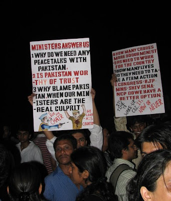 Mumbai locals protest against terrorist attacks