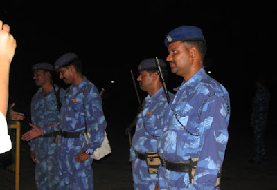 Rapid security force cordoning Taj Mahal hotel