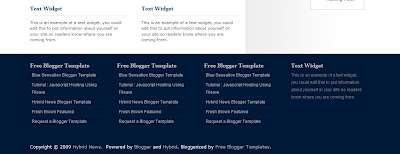 Footer of Hybrid News Blogger Template